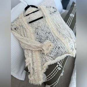 Anthropologie - A’Reve Lace Cardigan Size S